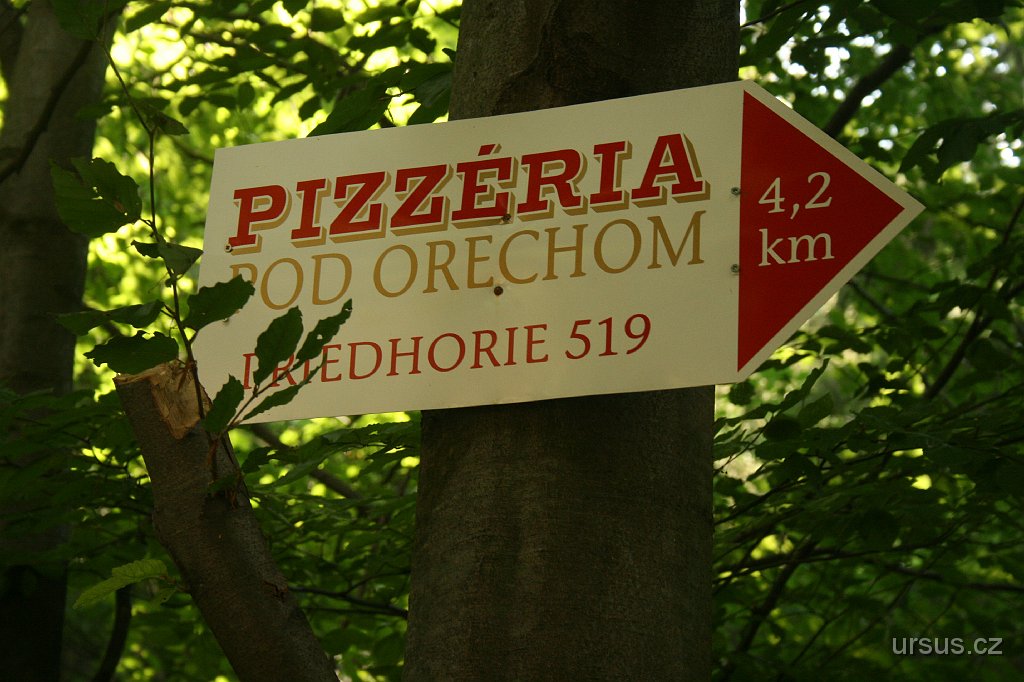 53.JPG - Hlavně, že do Pizzérie trefíme vždycky... Široko daleko jen samé lesy a v nich tato cedulka...