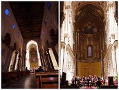 Když návštěvník vstoupí dovnitř, ohromí ho vnitřní výzdoba zlatých mozaik a normansky tvarovaný strop. Nejznámější mozaikou je Kristus Pantokrator (Kristus Vševládce) v apsidě kostela.