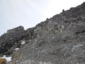 V komíně je parádní lezení, stále je spousta možností jištění, prostě supr.